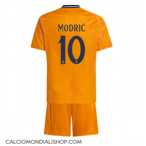 Maglie da calcio Real Madrid Luka Modric #10 Seconda Maglia Bambino 2024-25 Manica Corta (+ Pantaloni corti)